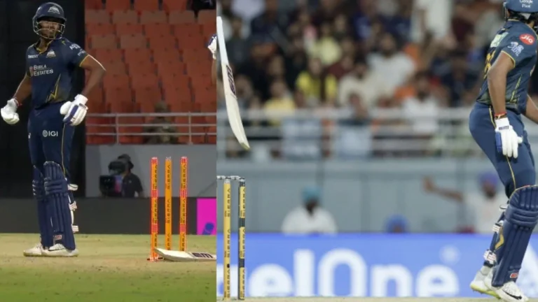 Sai Sudharsan falls in bizarre hit-wicket fashion again; Shubman Gill left stunn – আইপিএল কোয়ালিফায়ারে অদ্ভুত হিট-উইকেট আউট সাই সুদর্শন, স্তব্ধ শুভমান গিল